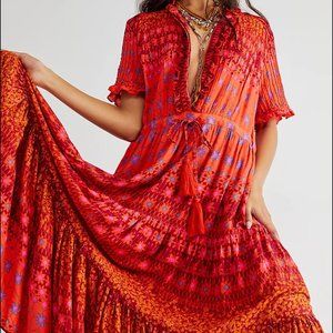 Free People Women's Rare Feeling Maxi Dress - Ruby Red